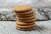 Gingersnap cookies for Christmas - Stock Image