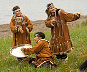 Koryak native people of Ossora village from Kamchatka peninsula Stock ...