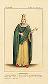 Fredegund, Queen consort of Chilperic I, died 597. - Stock Image