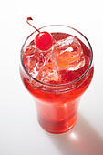 Shirley Temple cocktail on background - Stock Image