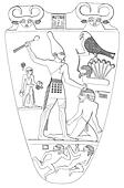 1081 Narmer Palette, recto - Stock Image