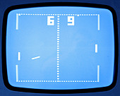 computing / electronic, games, first video game 'Pong', screenshot, Germany, circa 1975, - Stock Image